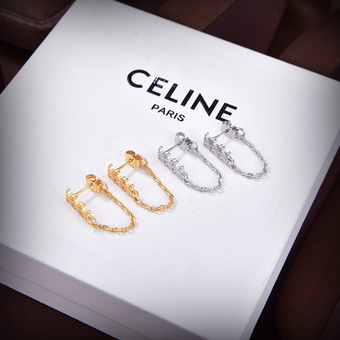 18K Celine Chain Earrings
