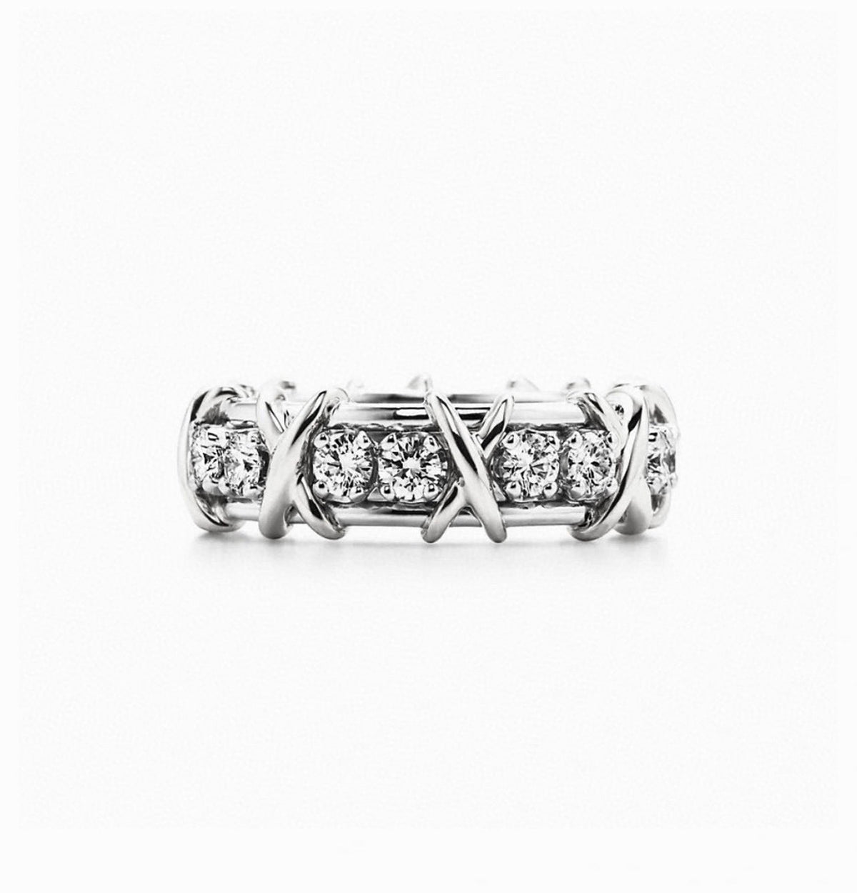 18K Tiffany Schlumberger Eighteen Stone Ring