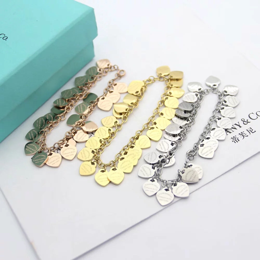 18K Tiffany Heart Tag Bracelet